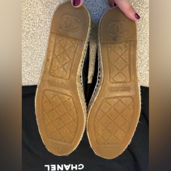 🎈🎈🎈 SOLD🎈🎈🎈CHANEL Black Lambskin CC Espadrilles- FULL SET LK NEW - sale - Picture 9 of 13